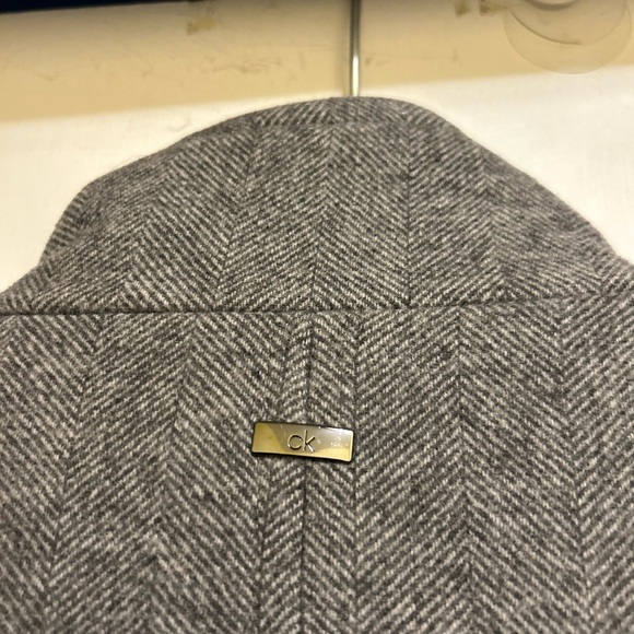 NWT Women’s Calvin Klein Classic Gray Wool Blend Knee Length Coat, Sz XXL - Picture 10 of 12